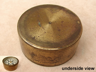 Victorian brass cased pocket compass